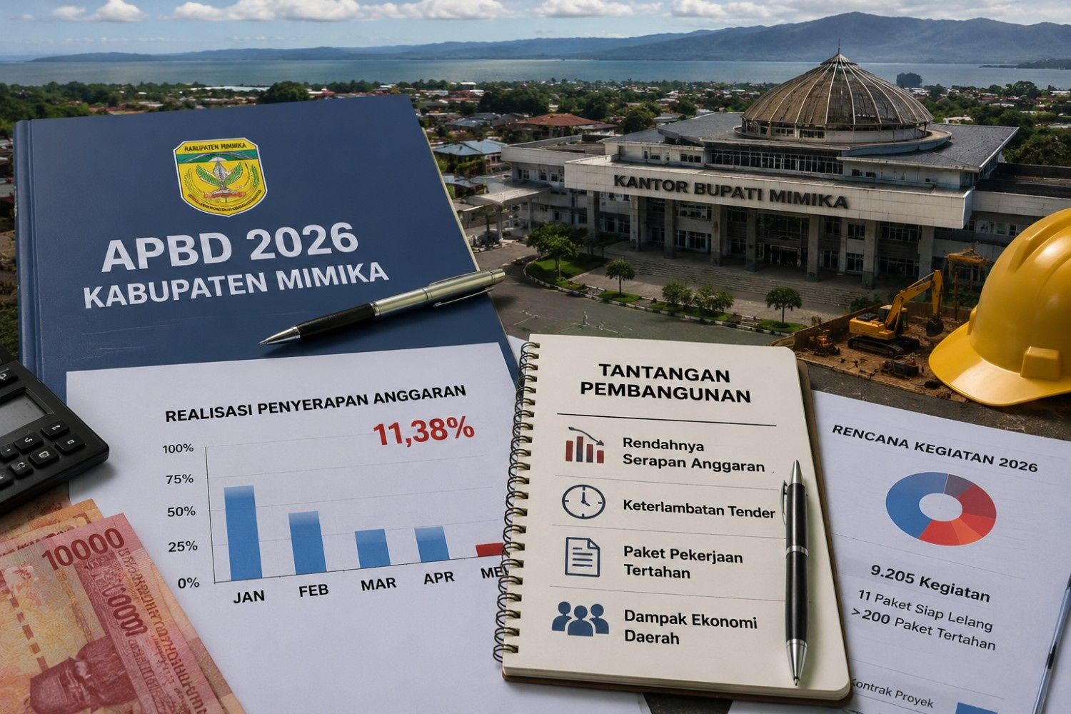 Serapan APBD Mimika Jadi Sorotan, Pengusaha Papua Pertanyakan Ribuan Program yang Belum Bergerak