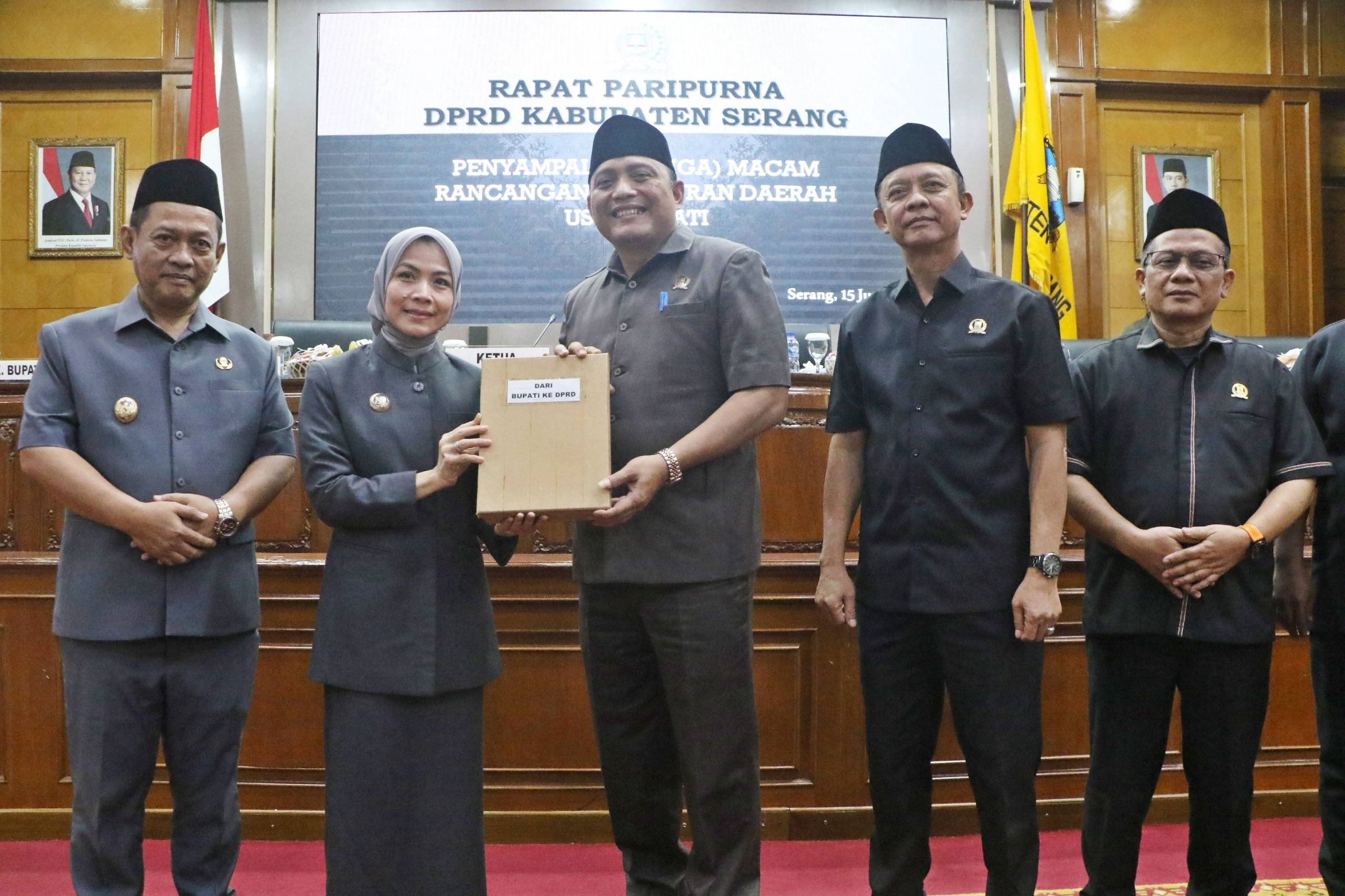 Bupati Serang Usulan 3 Raperda Meliputi Raperda Pembinaan ASN, Raperda tentang APBD Dan Bangunan gedung (PBG)