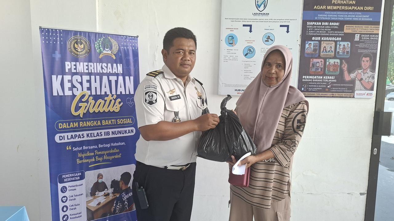 Lapas Nunukan Tebar Manfaat Melalui Bakti Sosial Kesehatan dan Sembako
