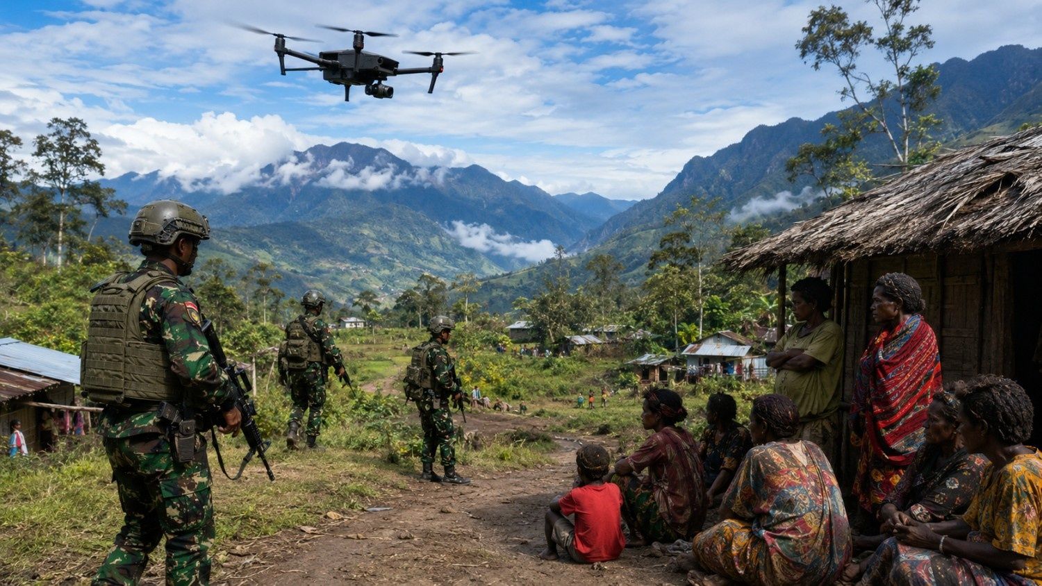 Drama Baru Di Intan Jaya, TPNPB Klaim Warga Sipil Jadi Korban Serangan Drone Dan Bom