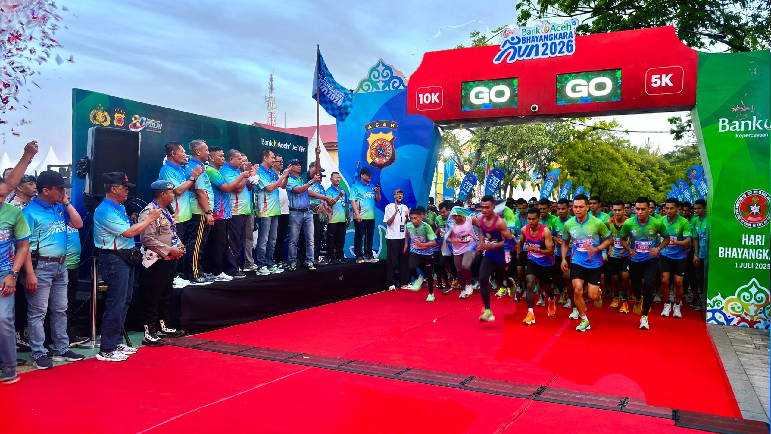Ribuan Pelari Ramaikan Bank Aceh Bhayangkara Run 2026, Jadi Event Lari Terbesar Polda Aceh