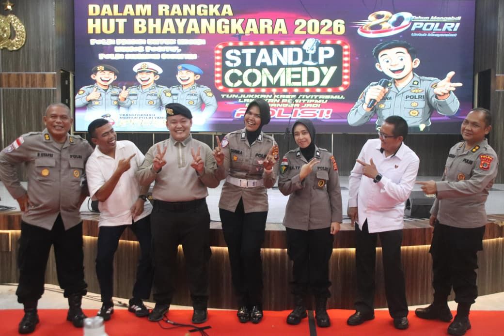 Seru dan Menghibur! Polisi Aceh Adu Lucu di Lomba Stand Up Comedy Hari Bhayangkara ke-80