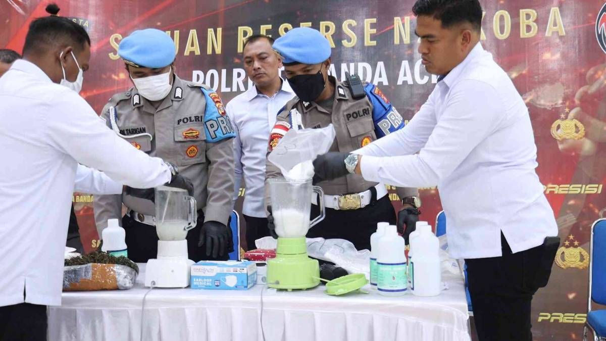 Polresta Banda Aceh Musnahkan 4 Kg Sabu dan 22 Kg Ganja, Bukti Komitmen Perangi Narkoba