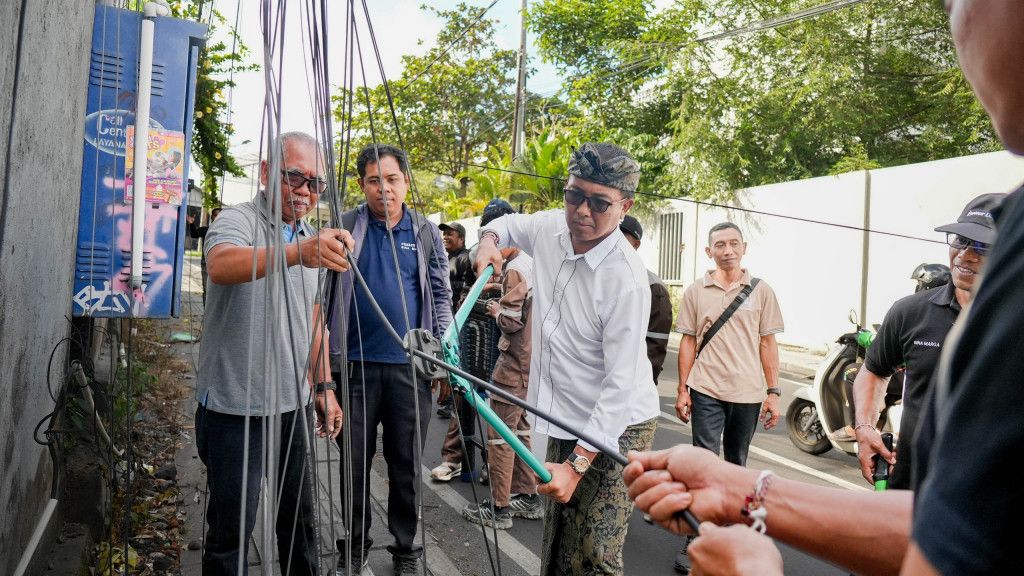 Badung Tertibkan Kabel Semrawut Sepanjang 2 Kilometer, Wajah Kuta Utara Makin Rapi