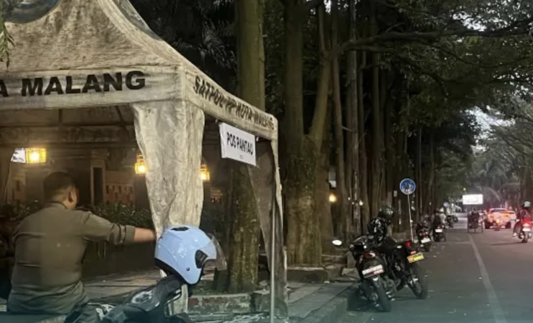 Pos Pantau Satpol PP Efektif, PKL Liar di Jalan Veteran Kota Malang Kini Menghilang