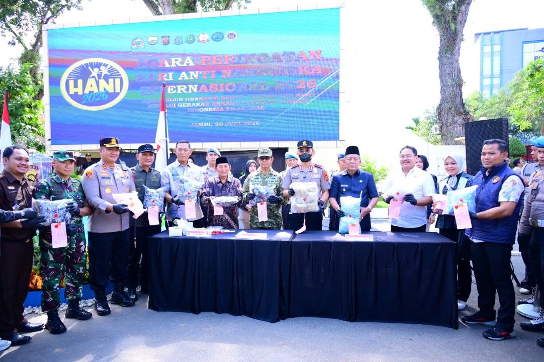 Peringati HANI 2026, Polda Jambi Musnahkan Barang Bukti Narkoba dan Perkuat Sinergi Pemberantasan