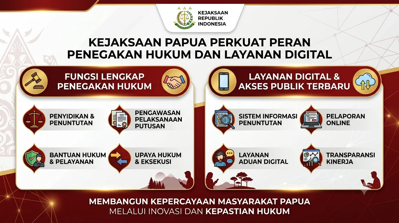 Kejaksaan Papua Perkuat Peran Penegakan Hukum Dan Layanan Digital, Ini Fungsi Lengkap Dan Akses Publik Terbarunya