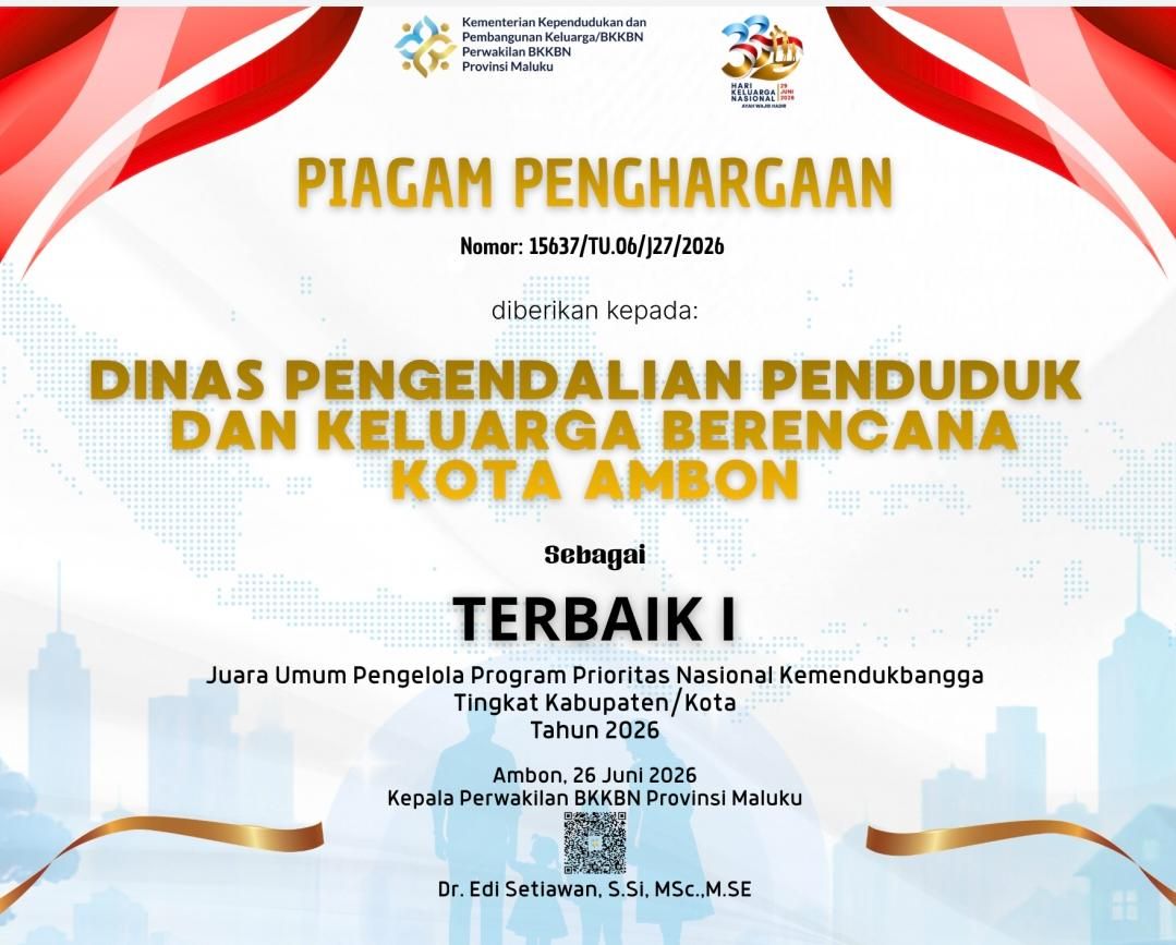 Kota Ambon Sabet Gelar Juara Umum Program Prioritas Kemendukbangga 2026