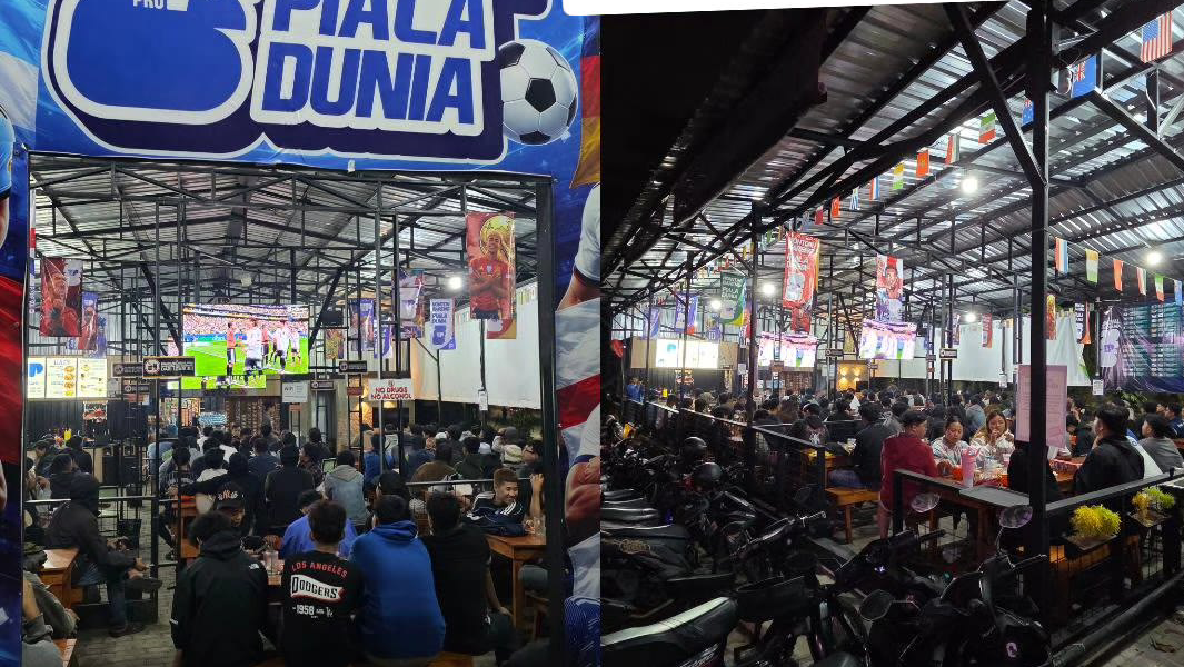 Nobar Brasil vs Jepang di Malang Diserbu Penonton, Kedai Kopi Pro Terusan Sulfat Dipenuhi Suporter
