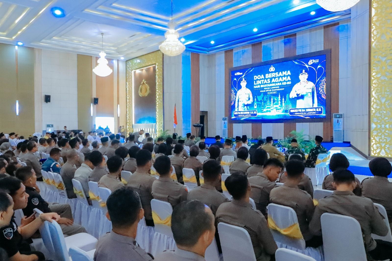 Polda Lampung Gelar Doa Bersama Lintas Agama di Momen HUT Bhayangkara