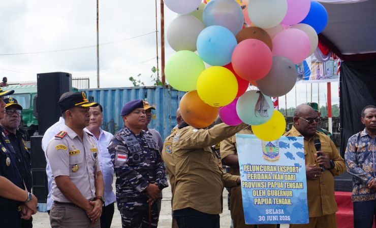 42 Ton Ikan Bawal Hitam Asal Papua Tengah Diekspor Perdana ke Malaysia