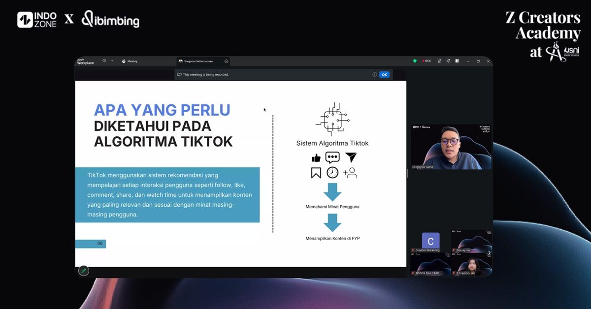 Di Balik Konten Viral, Mahasiswa USNI Kupas Tuntas Cara Baca Algoritma TikTok Bersama INDOZONE
