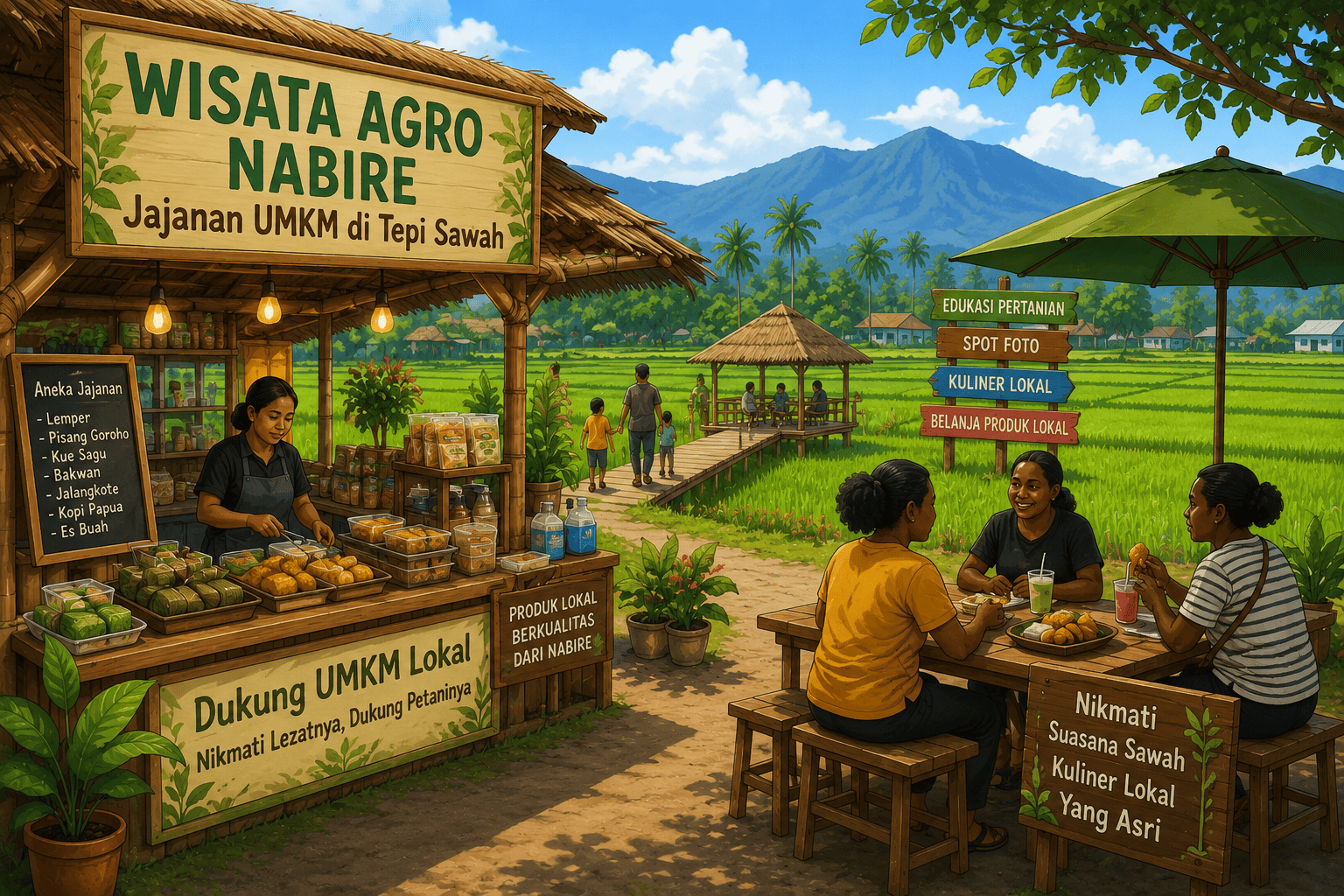 Wisata Nyore di Nabire, Hadirkan Rekreasi di Tepi Sawah
