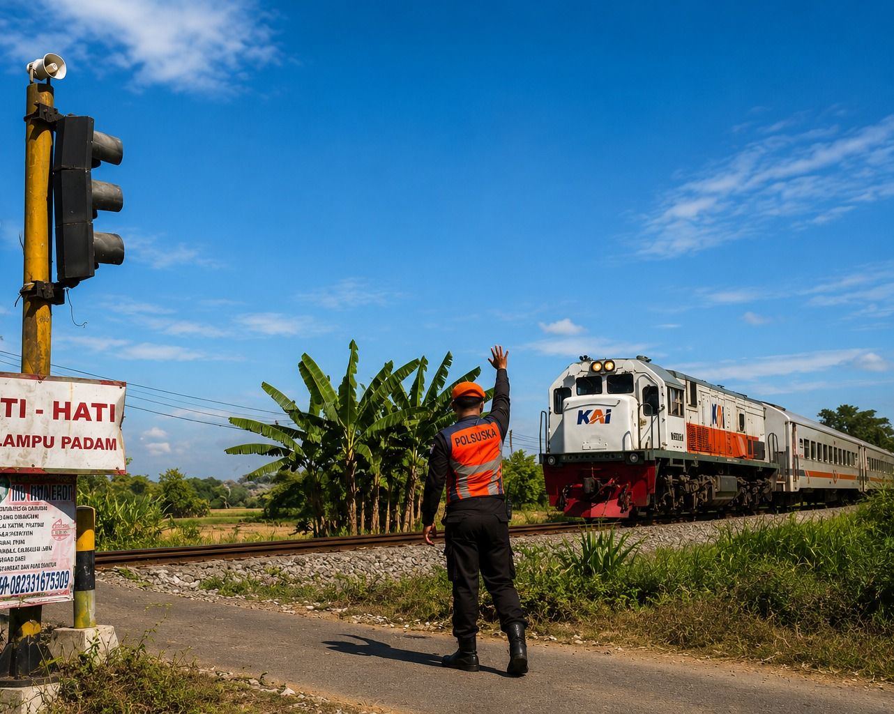 Tambah 17 Petugas Jaga Lintas Ekstra Selama Liburan, Antisipasi Kecelakaan di Perlintasan Kereta Api