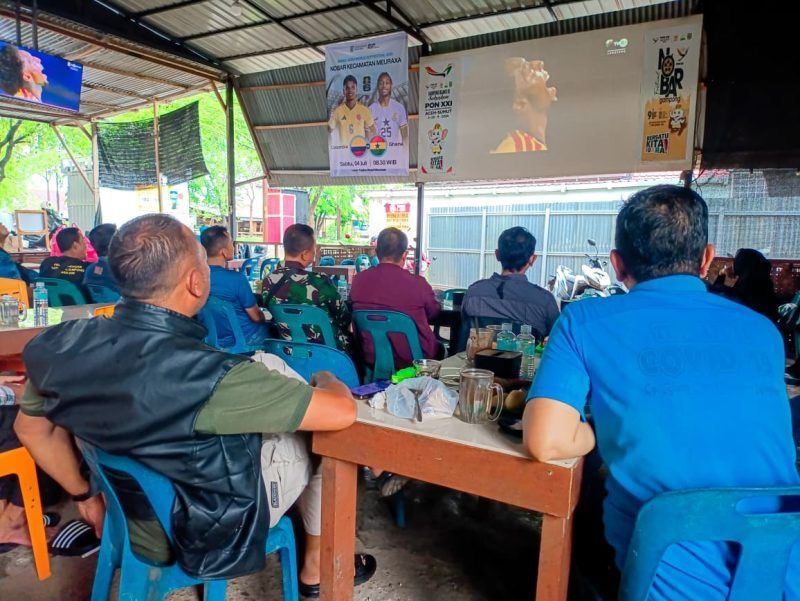 Nobar Piala Dunia 2026 di Kecamatan Meuraxa berlangsung aman, tertib, dan penuh keakraban.