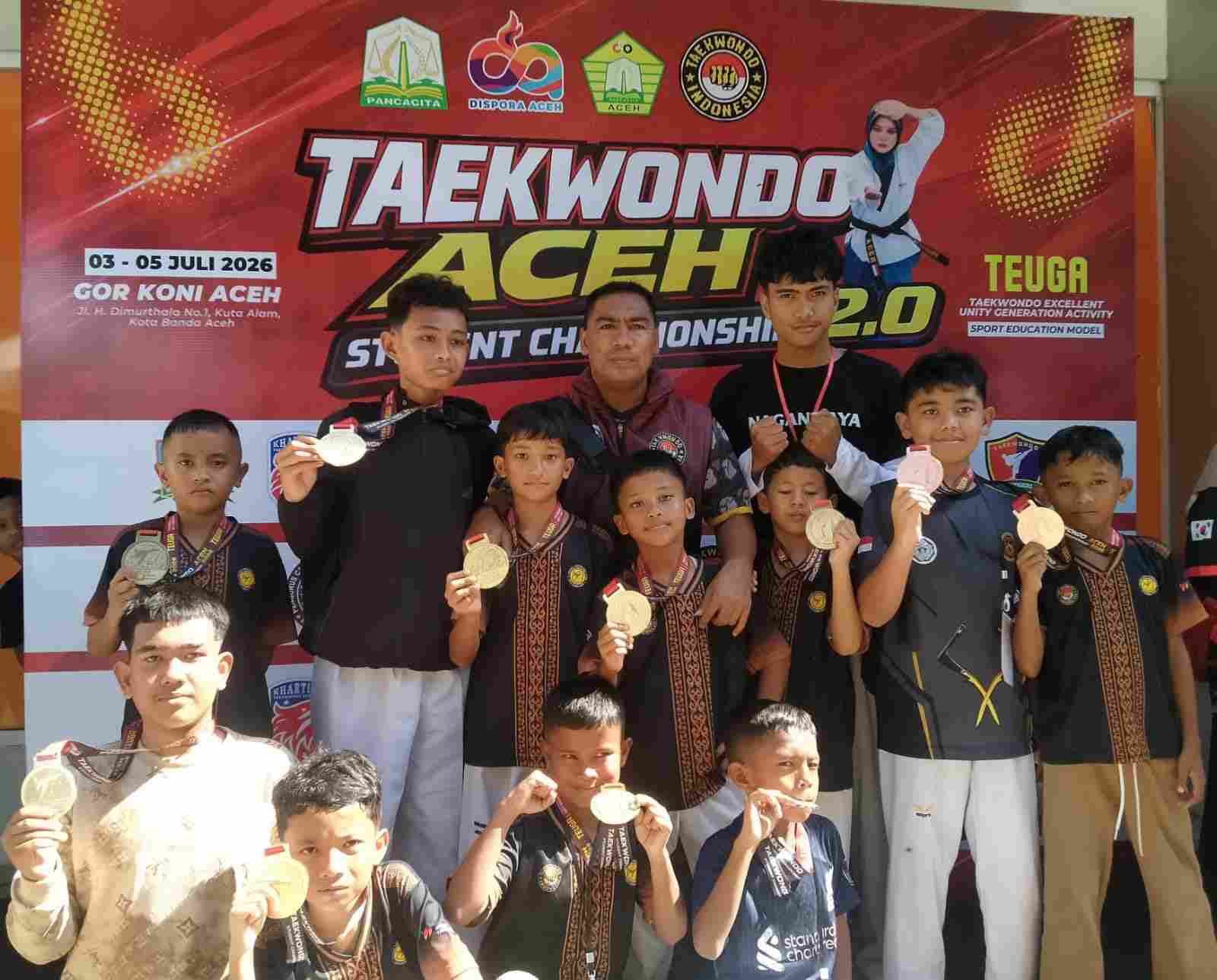 Keren! Atlet Taekwondo Binaan Polresta Banda Aceh Sabet 13 Medali di Kejuaraan Aceh