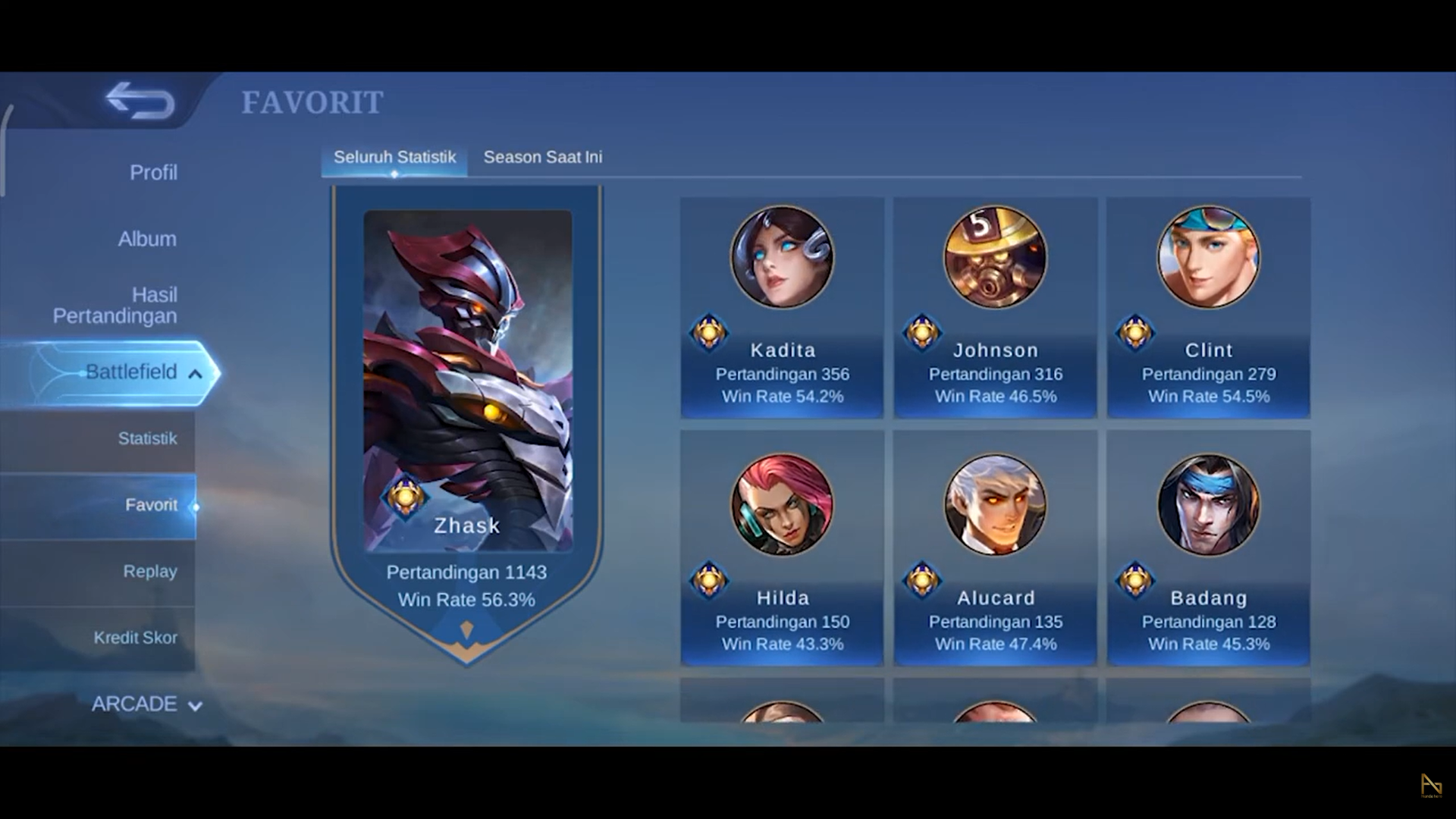 Cara Melihat Win Rate Hero Mobile Legends, Lengkap dengan Jumlah Match