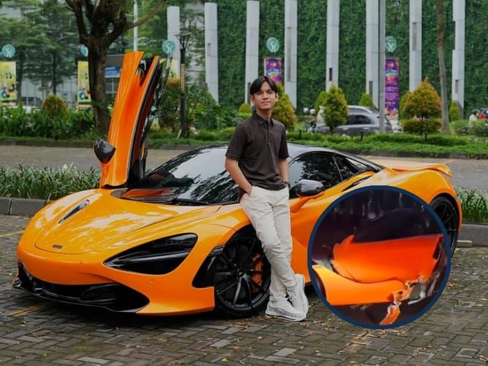 Mobil Mewah McLaren Terbelah Dua, Youtuber Andra ST Bantah Mabuk