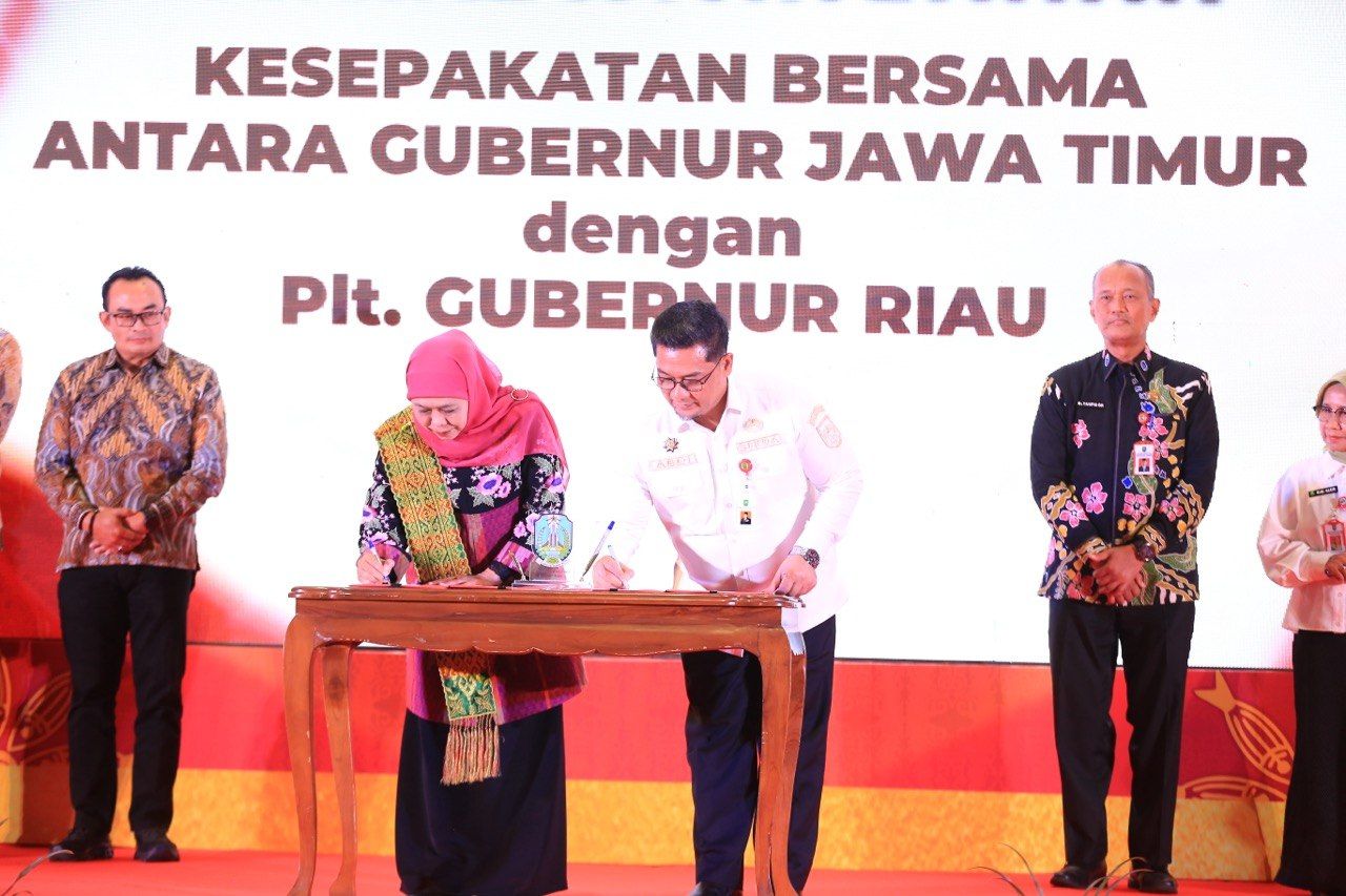 Riau dan Jawa Timur Teken 11 Kerja Sama Strategis, Perkuat Investasi dan Perdagangan