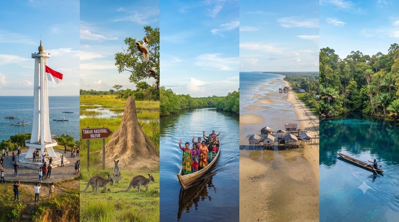 Top 5 Wisata Di Merauke Yang Wajib Dikunjungi, Dari Tugu Nol Kilometer Hingga Surga Alam Papua Selatan