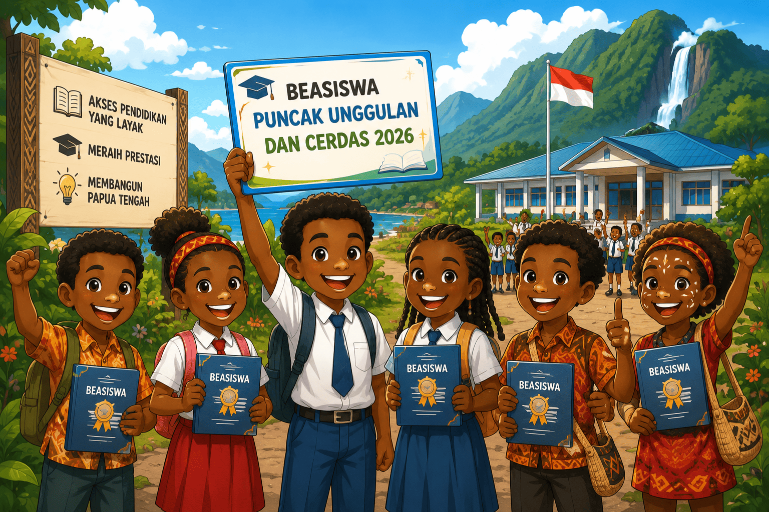 Kabupaten Puncak Kirim 41 Siswa Penerima Beasiswa untuk Ikuti Matrikulasi di Semarang