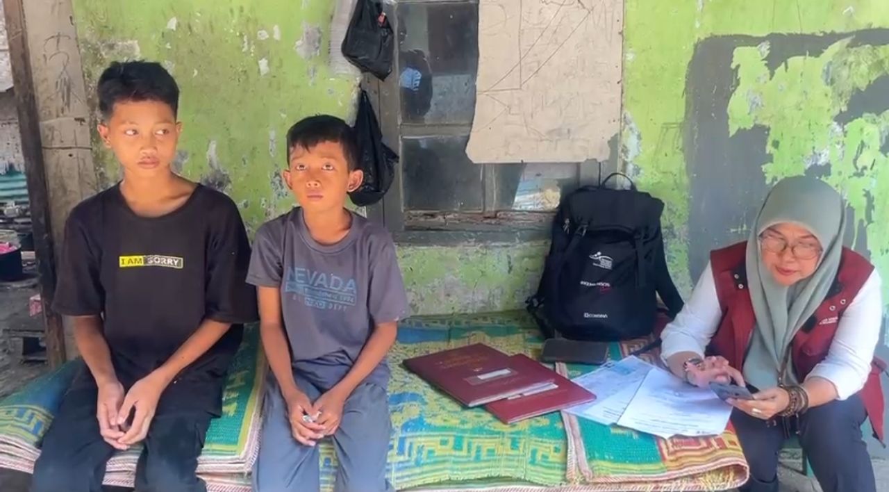 Dua Bocah Asal Kota Serang Katagori Keluarga Desil I Yang Sempat Tidak Lolos Pendaftaran Sekolah Rakyat
