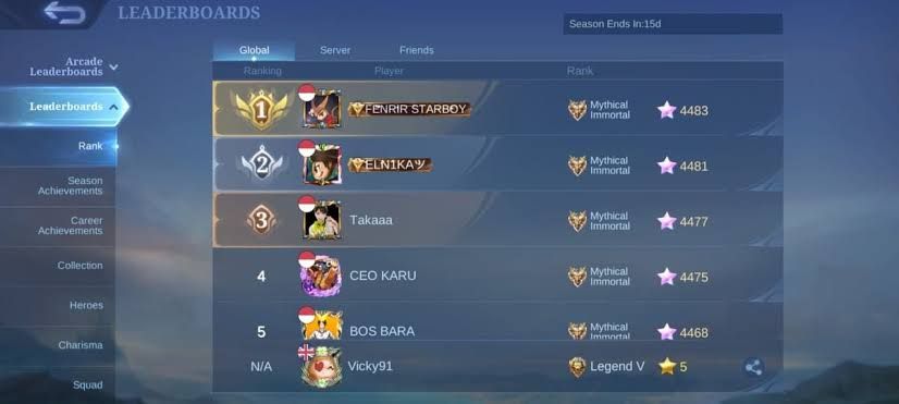 Cara Melihat Daftar Rank Mobile Legends Terbaru 2026 dan Cek Rank Teman