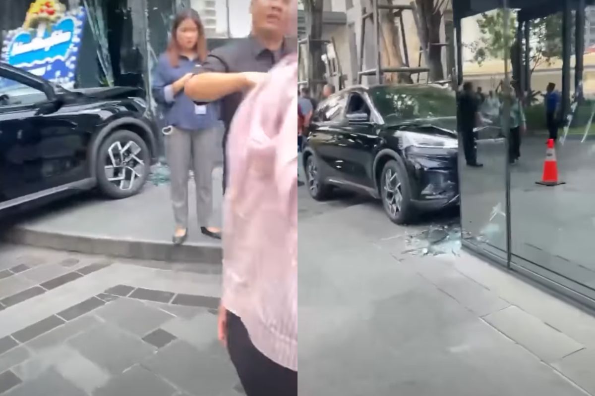 Viral Mobil BYD Hajar Kaca Gedung di SCBD Jakarta hingga Buyar