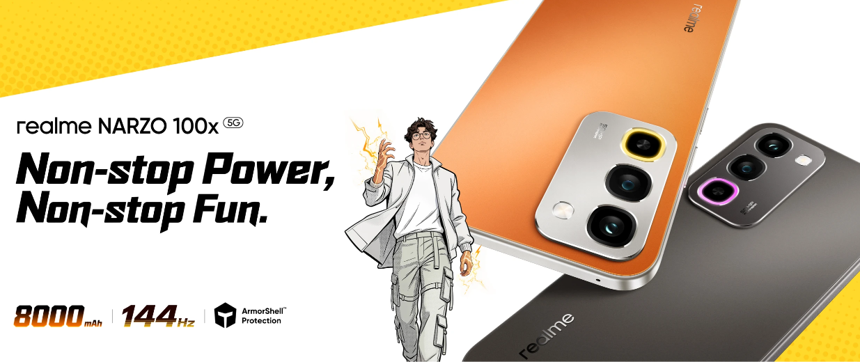 Intip Spesifikasi Realme Narzo 100x: Baterai 8.000 mAh dan Layar 144Hz, Bakal Awet Gak Ya?