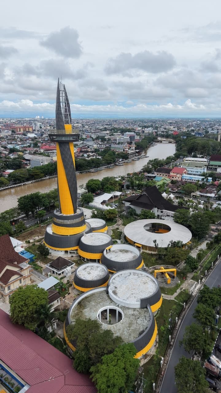 Tugu Pal 0 Kilometer Banjarmasin Rampung, Siap Soft Opening dengan Nobar Final Piala Dunia