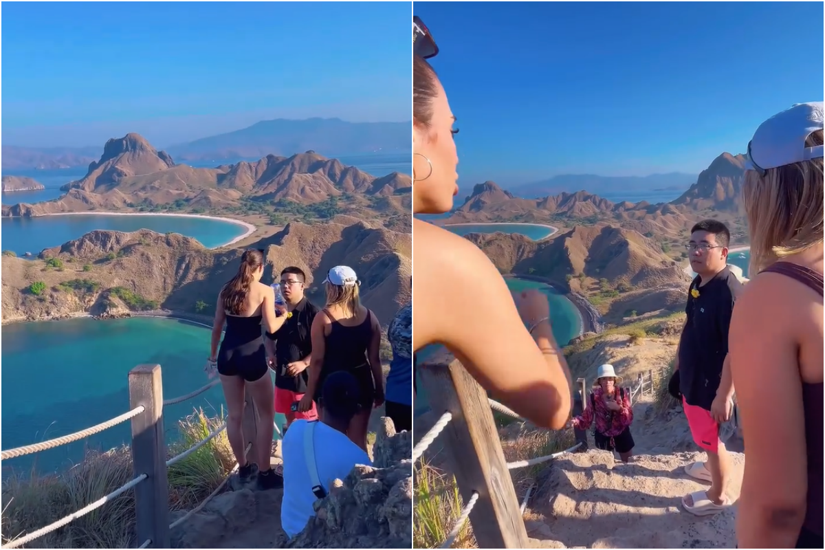 Viral Turis Australia Semprot Turis China di Labuan Bajo karena Buang Sampah, Aksinya Banjir Pujian Netizen