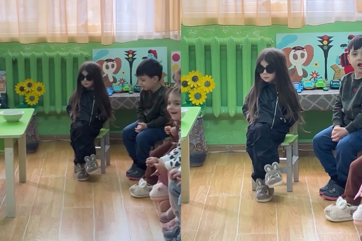 Bergaya Bak Model, Bocah Ini Sukses Jadi Sorotan di Hari Pertama Sekolah