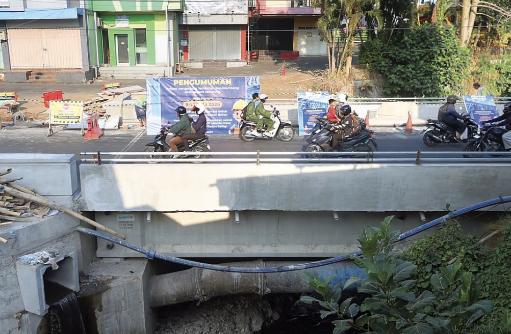 Jembatan Sonokembang Dibuka Lebih Cepat, Akses Warga Mulai Kembali Lancar