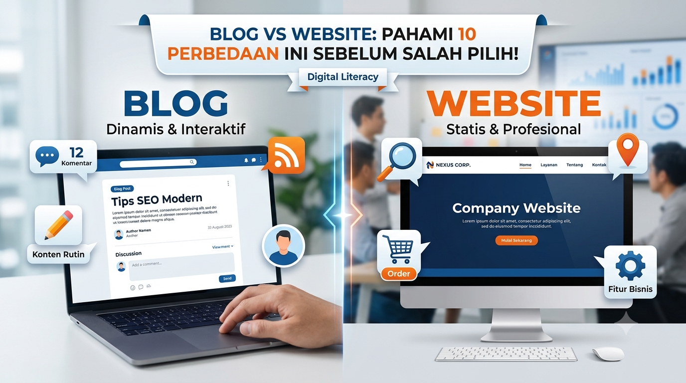 Blog vs Website: Pahami 10 Perbedaan Ini Sebelum Salah Pilih!