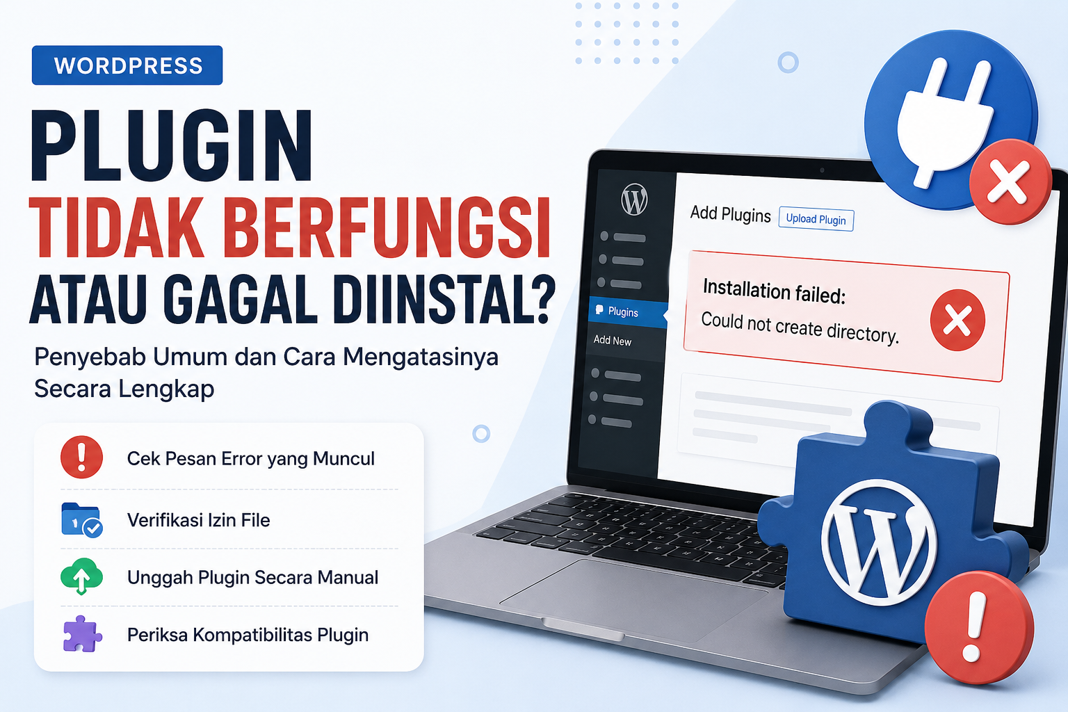 Kenapa Plugin WordPress Tiba-tiba Tidak Berfungsi? Cek Beberapa Hal Ini