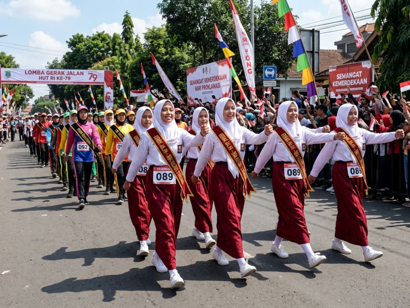 Catat! Jadwal Lengkap dan Rute Gerak Jalan Pelajar SD-SMA HUT RI di Berbagai Kabupaten di Sulawesi Selatan