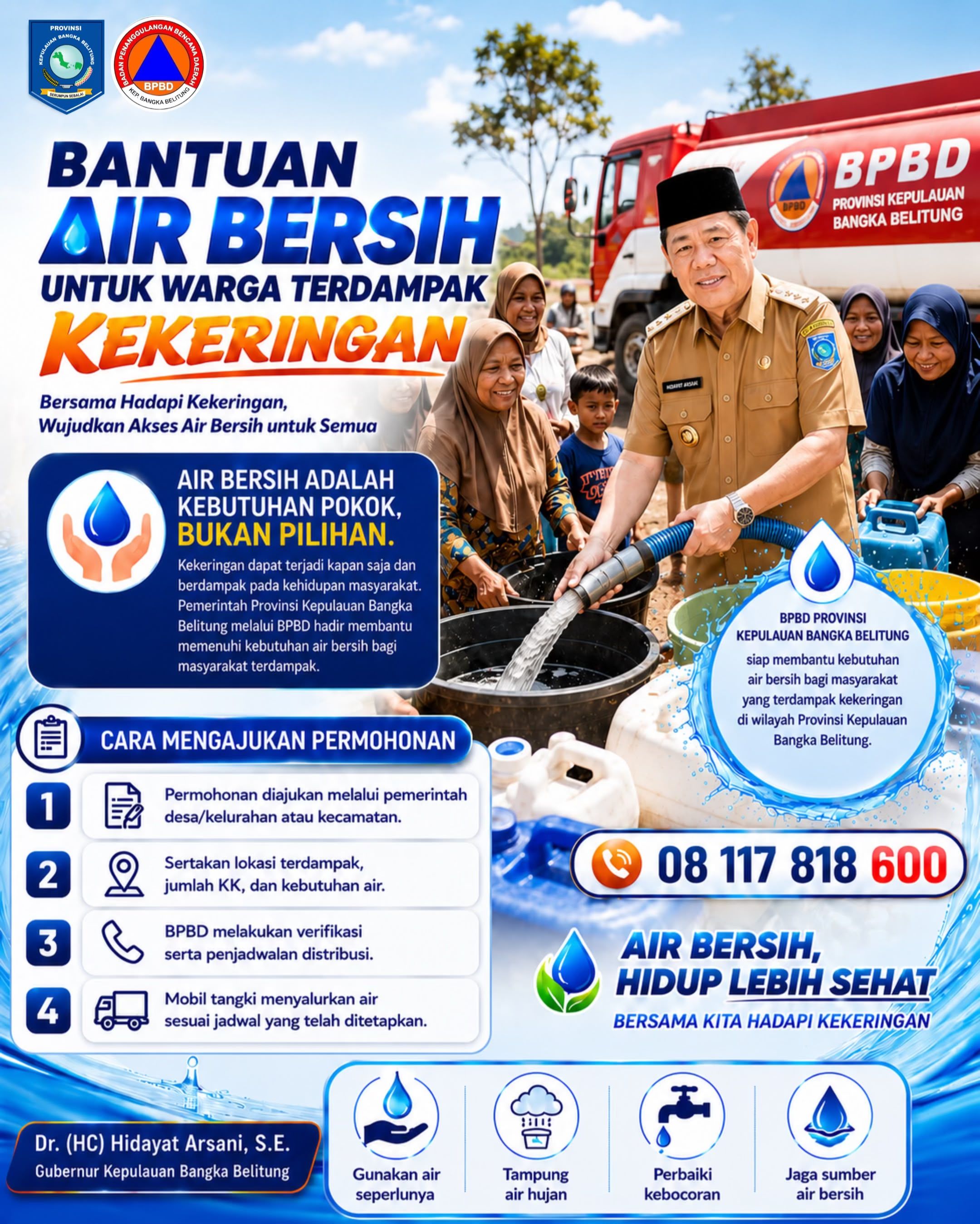 4 Langkah Mudah Mendapatkan Bantuan Air Bersih di Bangka Belitung, BPBD Sigap Salurkan