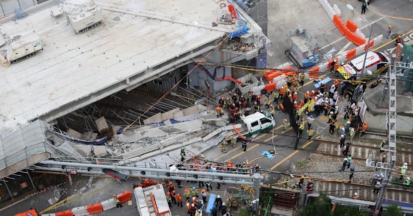Jembatan Layang di Seoul Runtuh saat Pemeriksaan Keselamatan, Tiga Orang Tewas