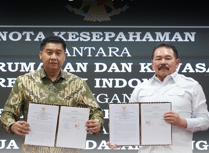 Jaksa Agung dan Menteri PKP Teken MoU Perkuat Pengawasan Program Perumahan Rakyat
