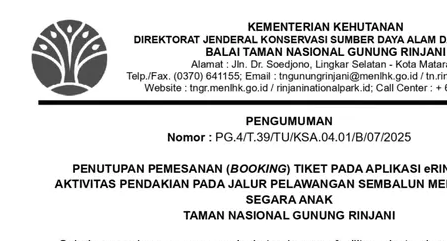 Pendakian Rinjani Ditutup Sementara Usai Dua Pendaki Asing Alami Kecelakaan Beruntun