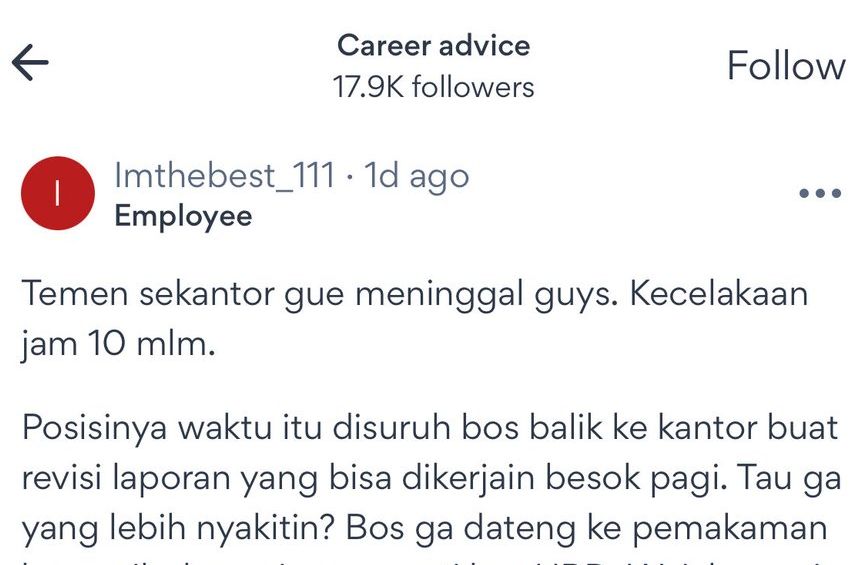 Perusahaan Dikecam Usai Buka Lowongan Baru Sesaat Setelah Karyawan Meninggal