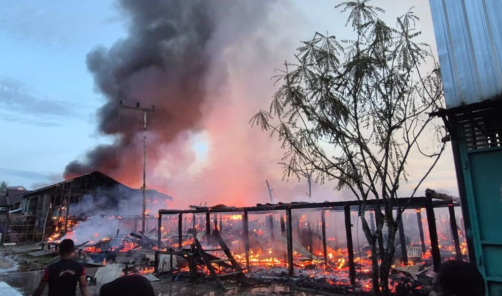 PMK Nunukan : 51 Rumah dan Toko Terbakar di Mansalong