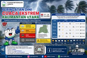 Peringatan Dini BMKG: Tarakan, Malinau, dan Nunukan Berpotensi Diguyur Hujan Lebat
