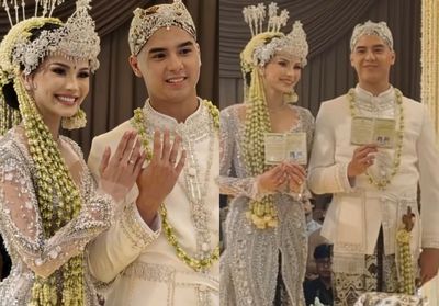 Wajah Alyssa Daguise di Akad Nikah Bikin Pangling, Berbalut Gaun Pengantin Mewah Adat Sunda Modern