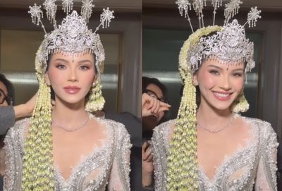 Potret Alyssa Daguise Tampil Anggun Pakai Siger Sunda saat Akad Nikah