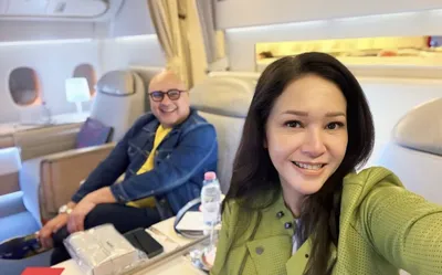 Gaya Maia Estianty Nganter Suami Kerja ke Eropa Usai Mantu Al Ghazali, Mantap Bun!