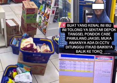 Minimarket di Pamulang Apes, Ibu Bawa Anak Belanja hingga Rp25 Juta tapi Kabur