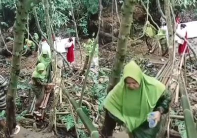 Viral Sumber Air Muncul dari Akar Beringin di Tangerang, Warga Ramai Ngambil Airnya untuk Cari Berkah