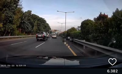 Viral Detik-detik Dashcam Rekam Bocah Jatuh dari Bus TNI AD di Tol JORR, Ini Klarifikasinya