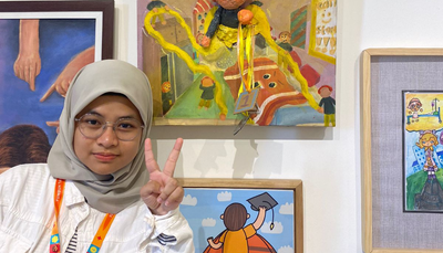 Pameran Kids Biennale Indonesia 2025, Siswi SMA Bengkalis wakili Riau